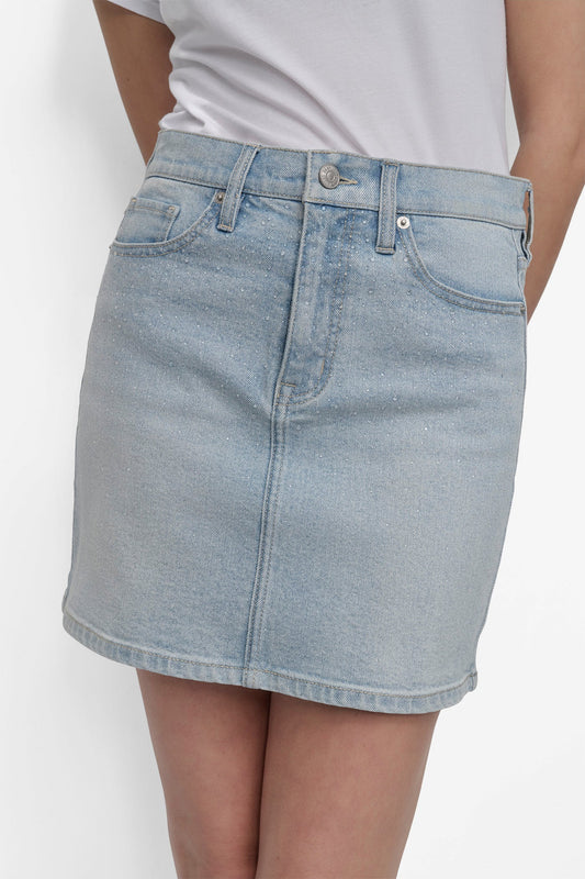 MINI SKIRT WITH RHINESTONE EMBELLISHMENT