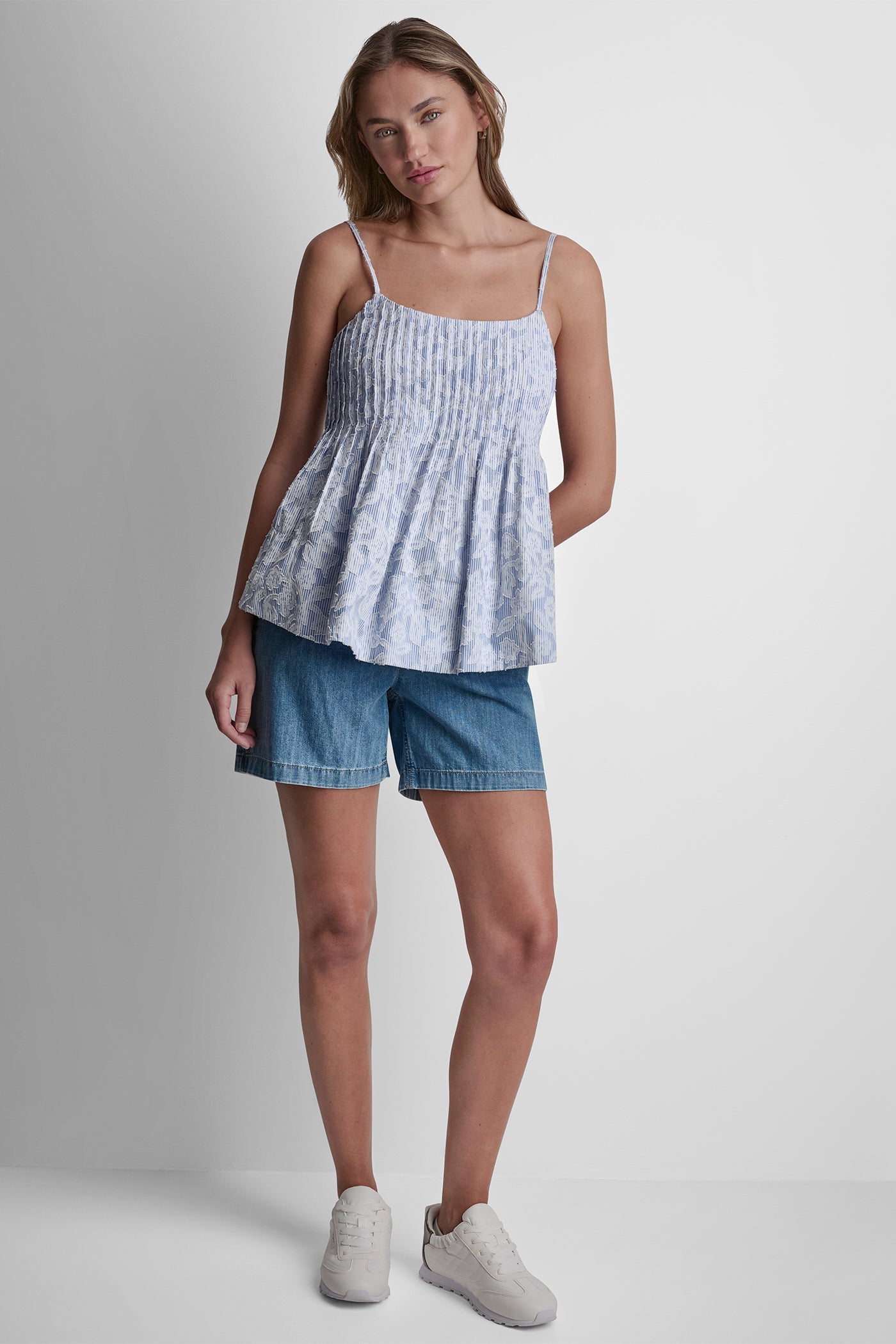 FLORAL JACQUARD TANK TOP