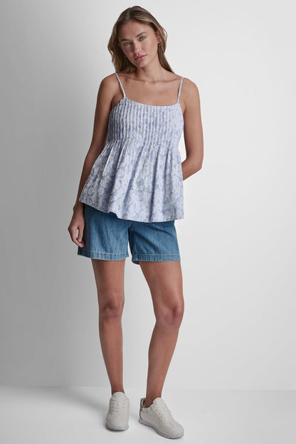 FLORAL JACQUARD TANK TOP