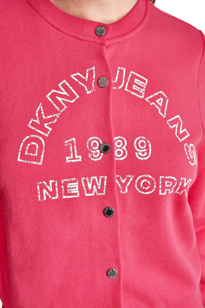 BUTTON FRONT SHRUNKEN LOGO JACKET