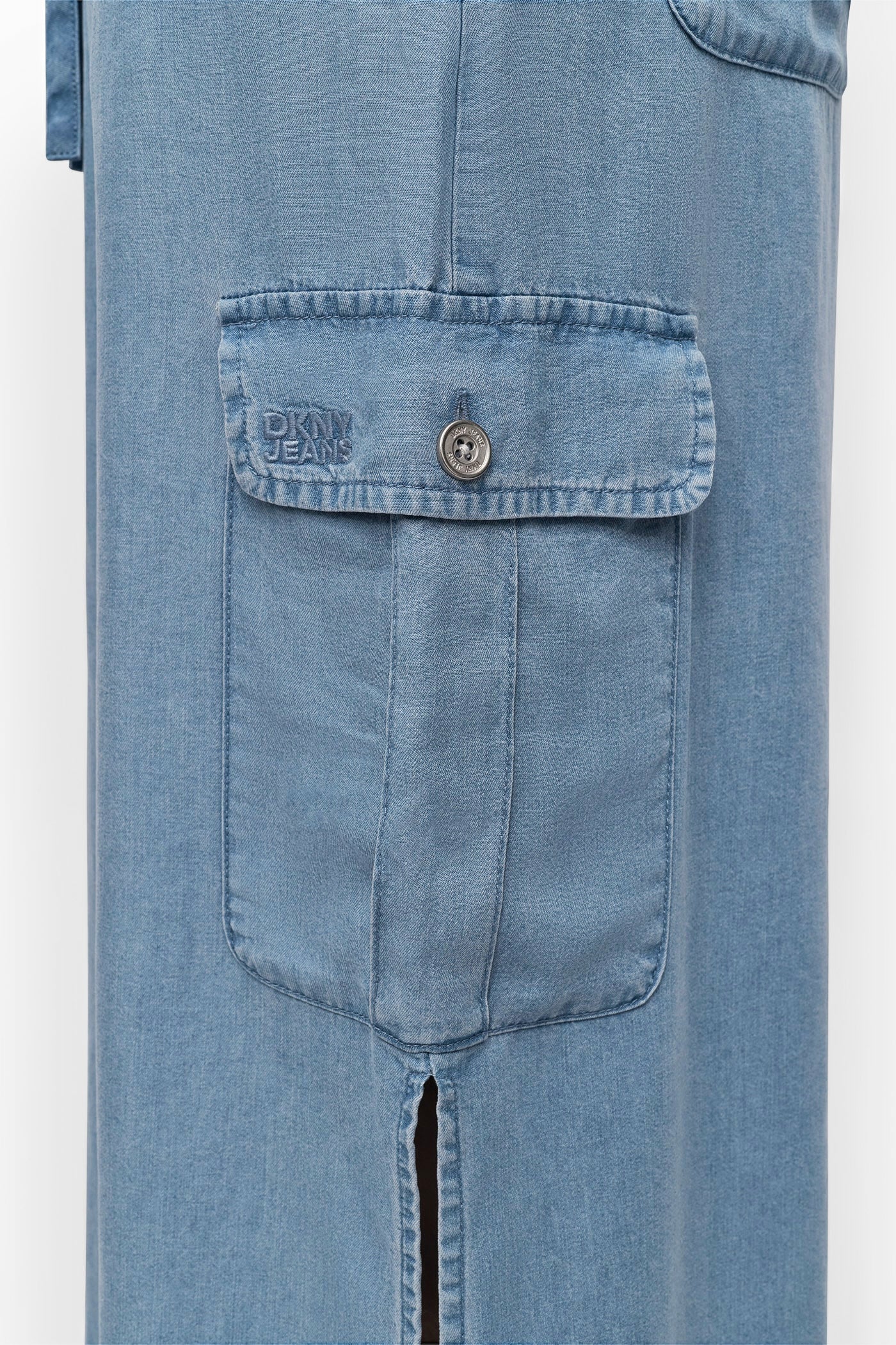 GARMENT DYE TIE WAIST CARGO SKIRT