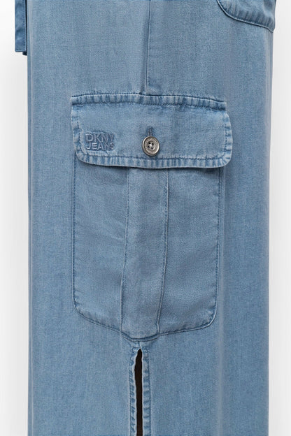 GARMENT DYE TIE WAIST CARGO SKIRT
