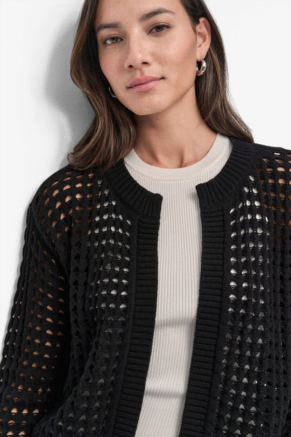 OPEN-STITCH CARDIGAN