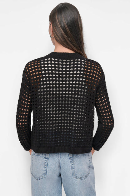 OPEN-STITCH CARDIGAN