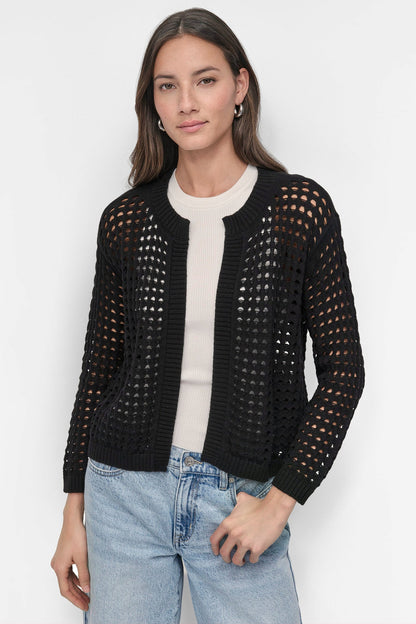 OPEN-STITCH CARDIGAN