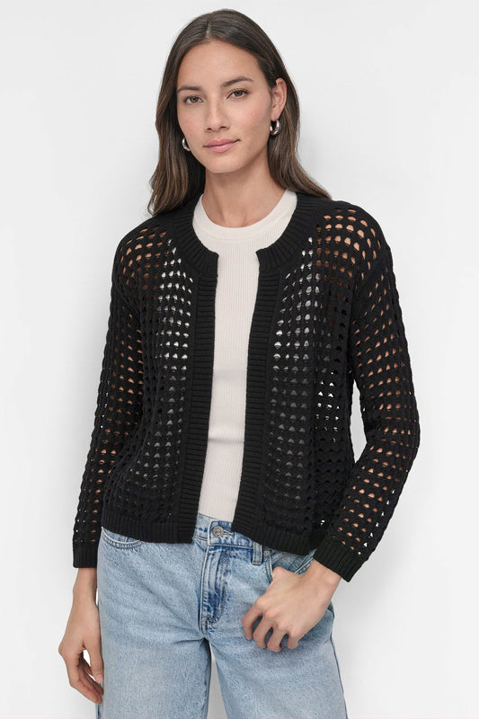 OPEN-STITCH CARDIGAN