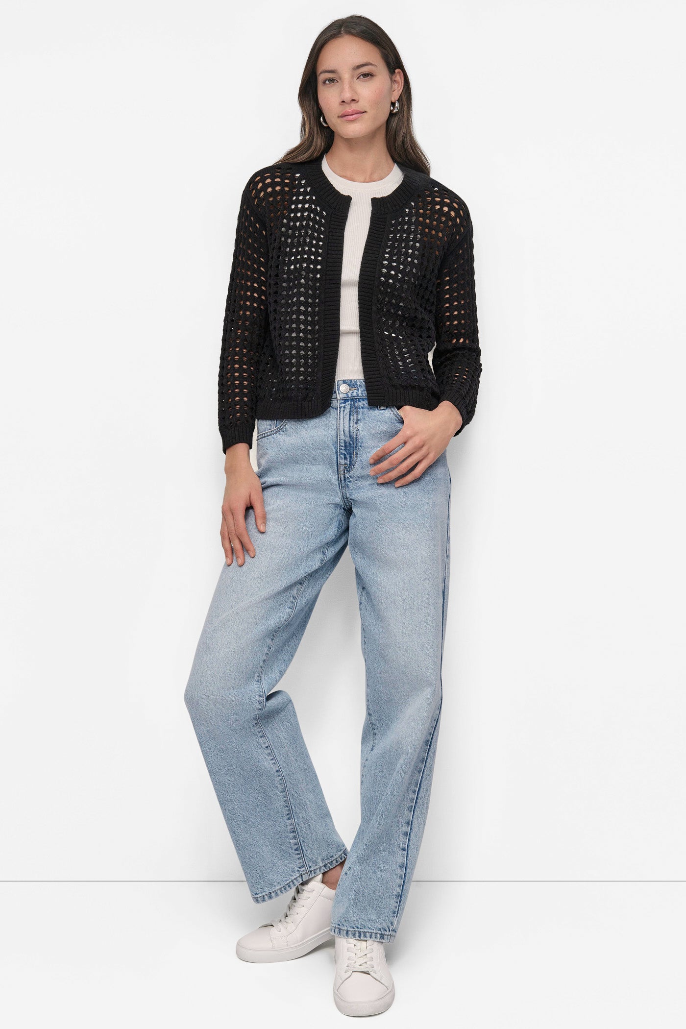 OPEN-STITCH CARDIGAN