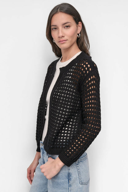 OPEN-STITCH CARDIGAN