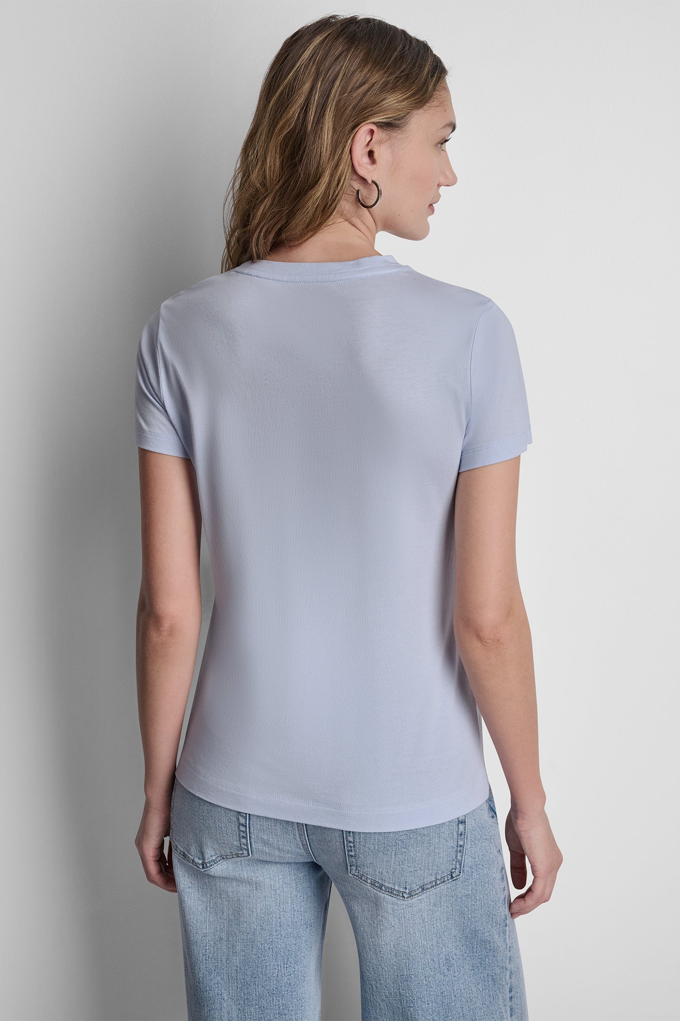 DKNY STACKED SEQUIN LOGO TEE
