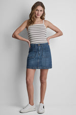 HIGH RISE PATCH POCKET MINI SKIRT 16 INCHES