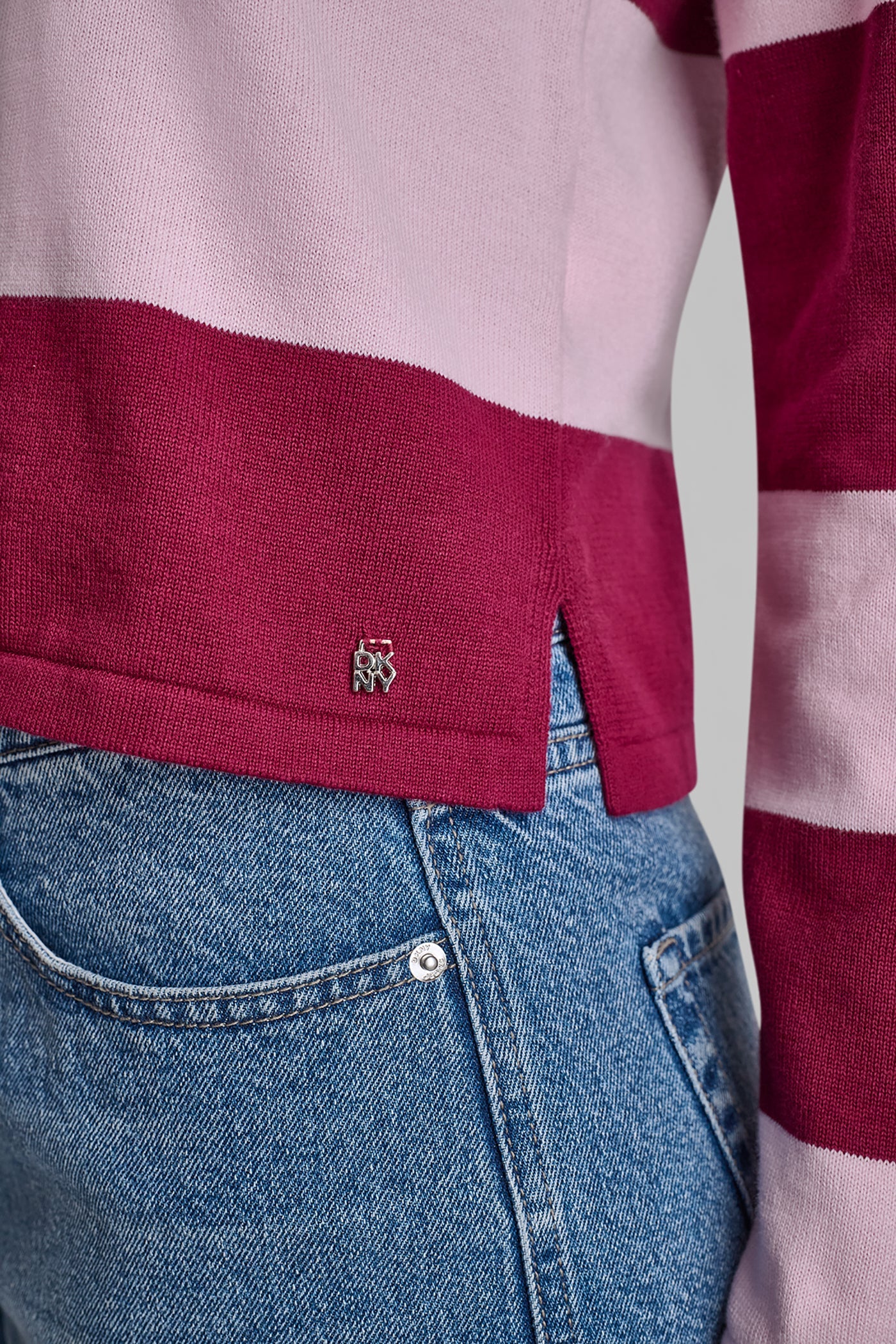 LONG SLEEVE STRIPE POLO