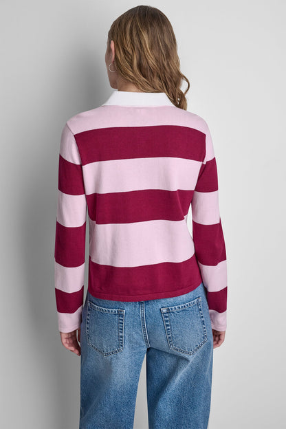 LONG SLEEVE STRIPE POLO