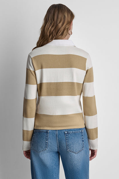 LONG SLEEVE STRIPE POLO
