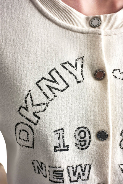 BUTTON FRONT SHRUNKEN LOGO JACKET