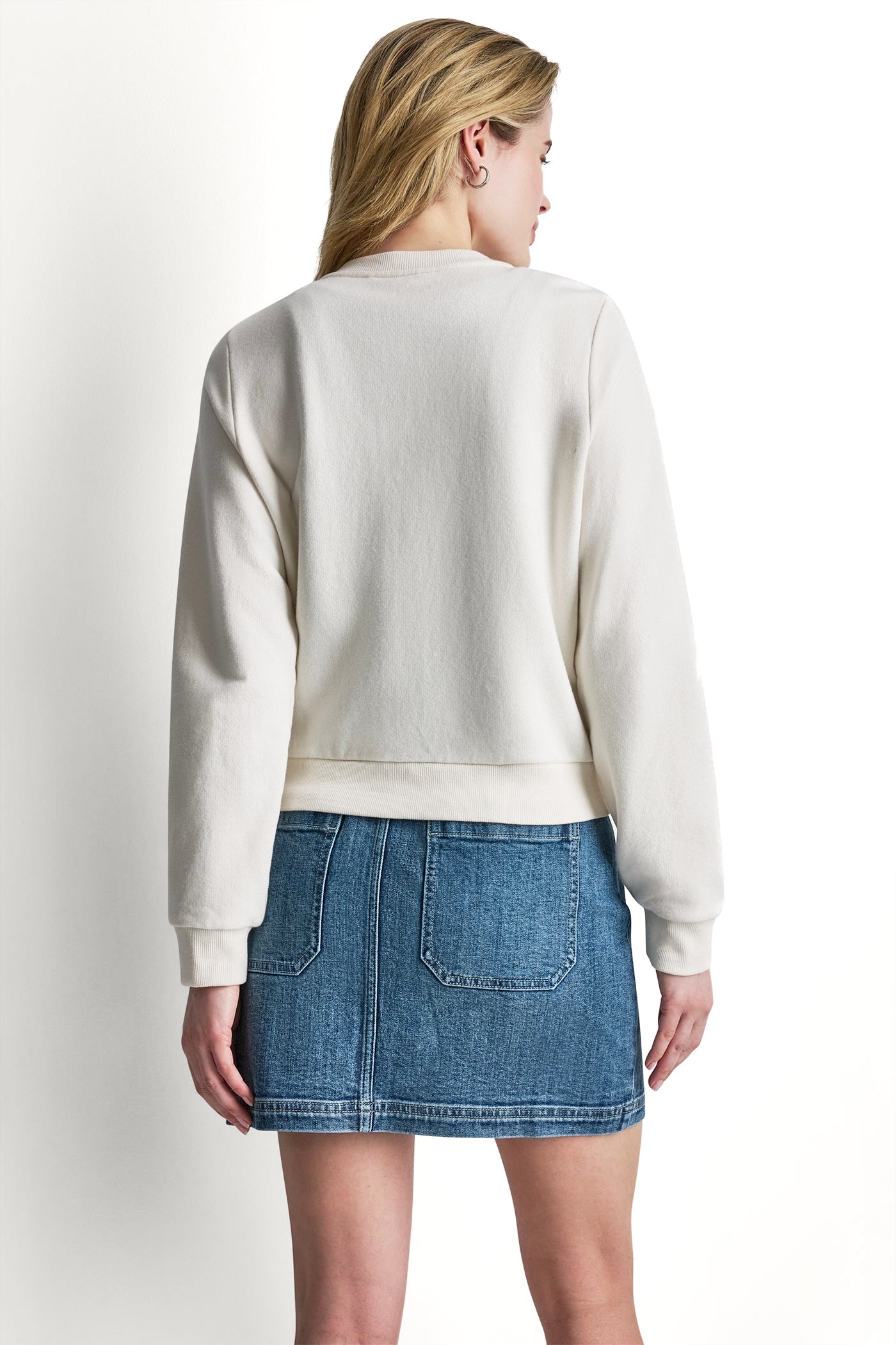 BUTTON FRONT SHRUNKEN LOGO JACKET