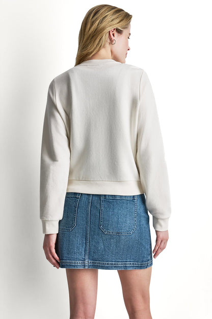 BUTTON FRONT SHRUNKEN LOGO JACKET