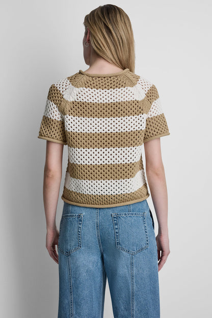 OPEN STITCH STRIPE SWEATER