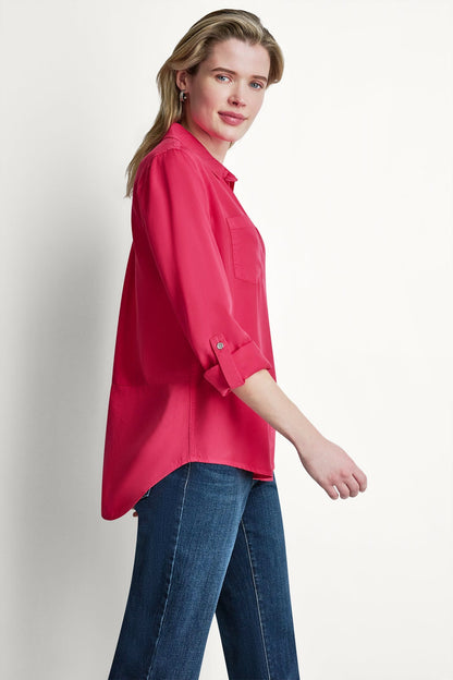 GARMENT DYE SPLIT BACK SHIRT
