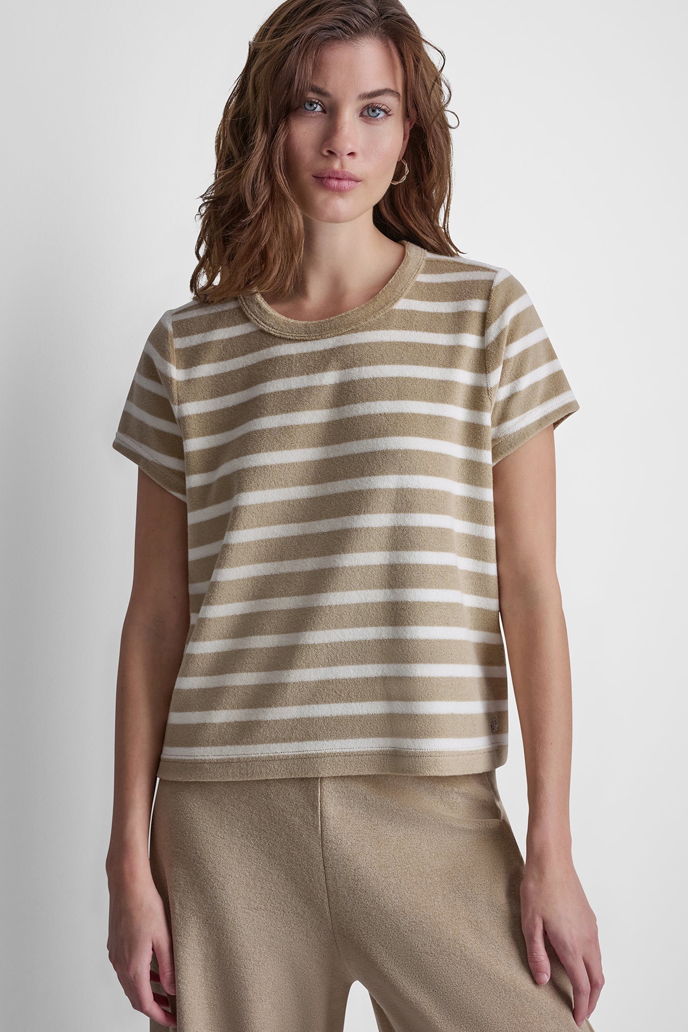 TOWELLING TERRY CREW NECK TEE