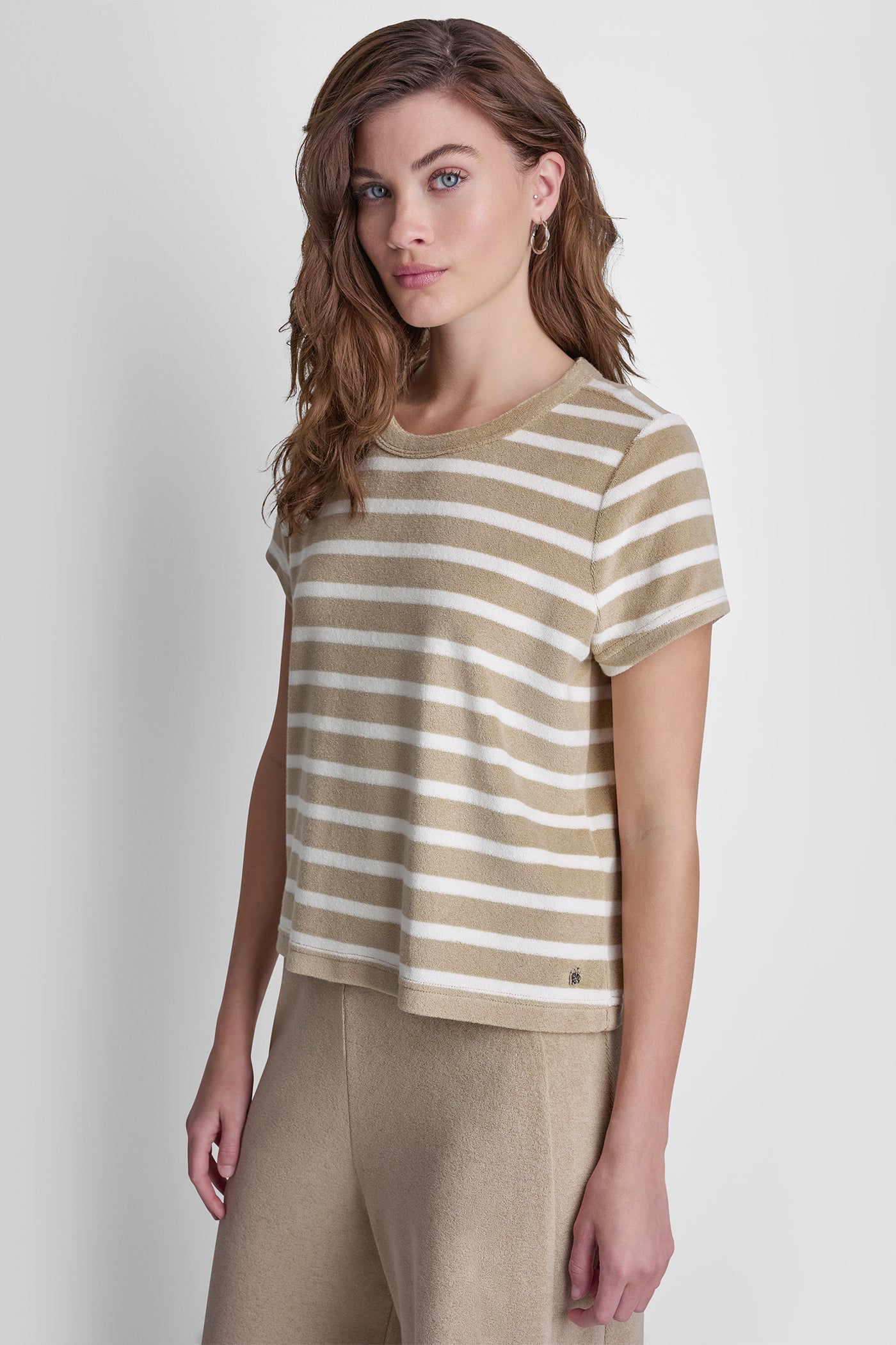 TOWELLING TERRY CREW NECK TEE