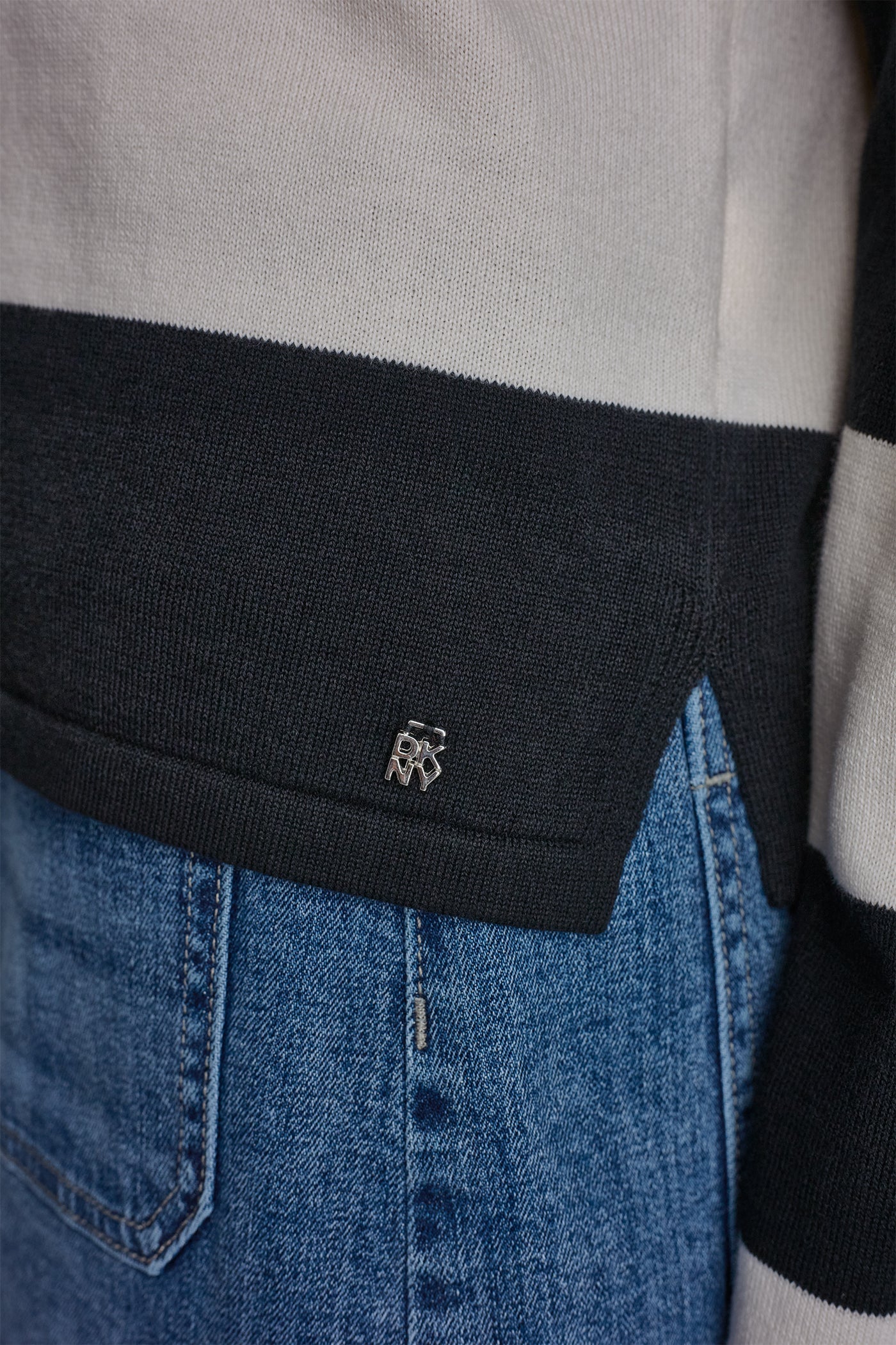 LONG SLEEVE STRIPE POLO