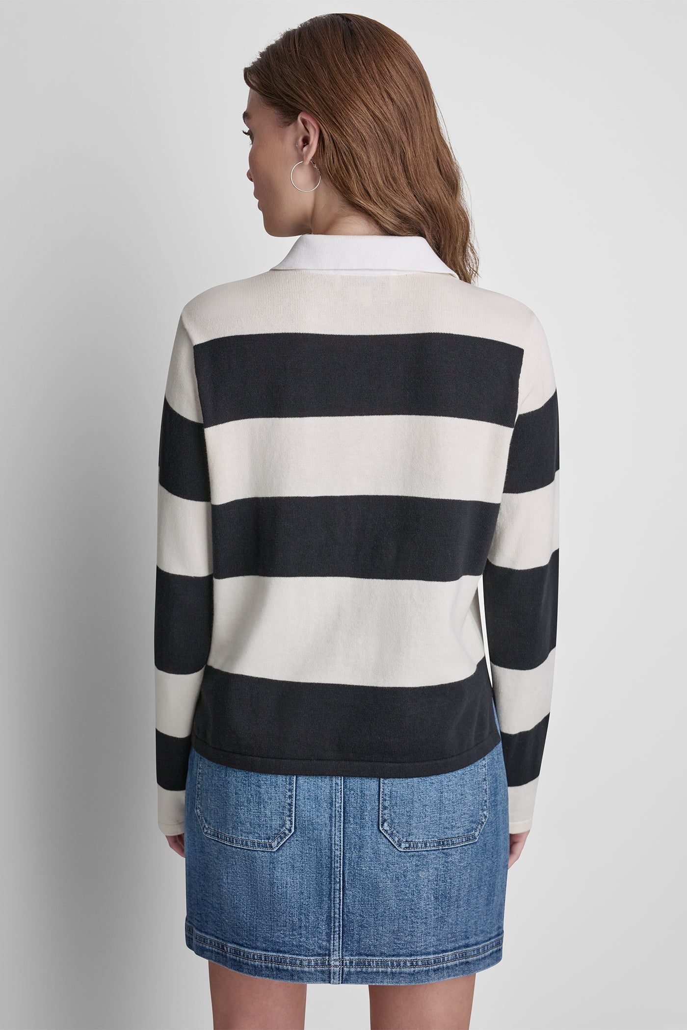 LONG SLEEVE STRIPE POLO