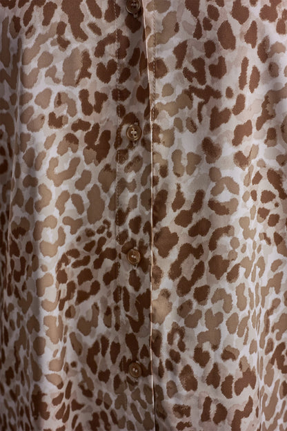 BUTTON FRONT PRINTED BLOUSE