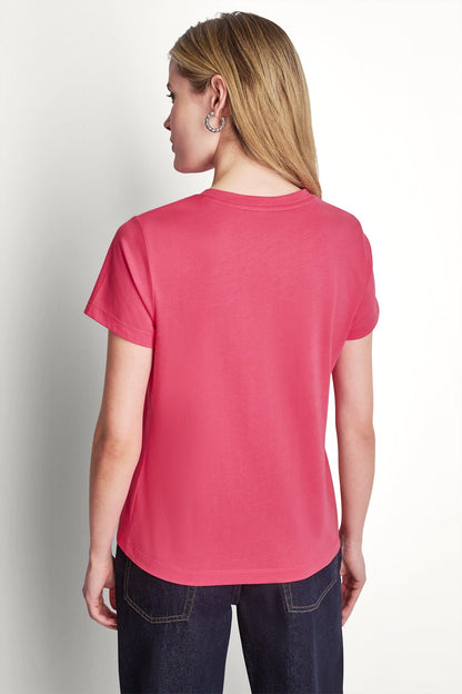 DKNY JEANS STACKED RHINESTONE DOME TEE