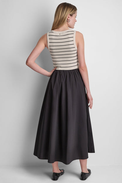 RIB HENLEY TANK MAXI DRESS
