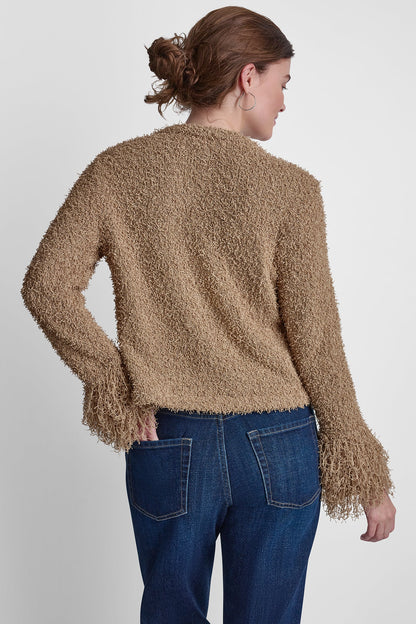 LONG SLEEVE FRINGE CARDIGAN