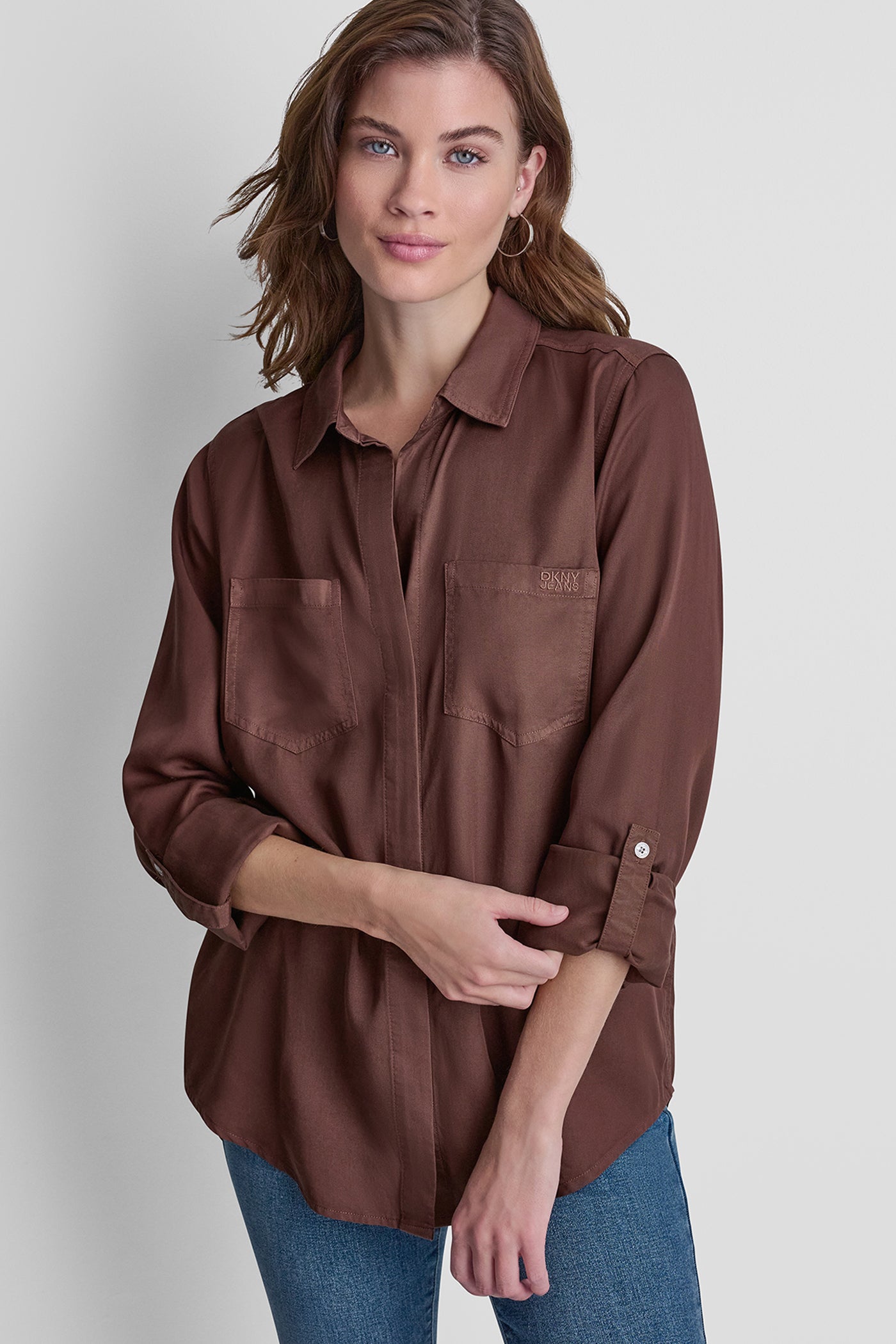 GARMENT DYE SPLIT BACK SHIRT