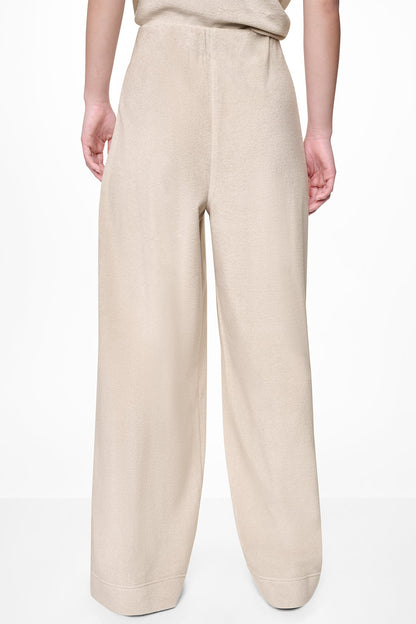 TOWELLING TERRY HIGH-RISE WIDE LEG PANT