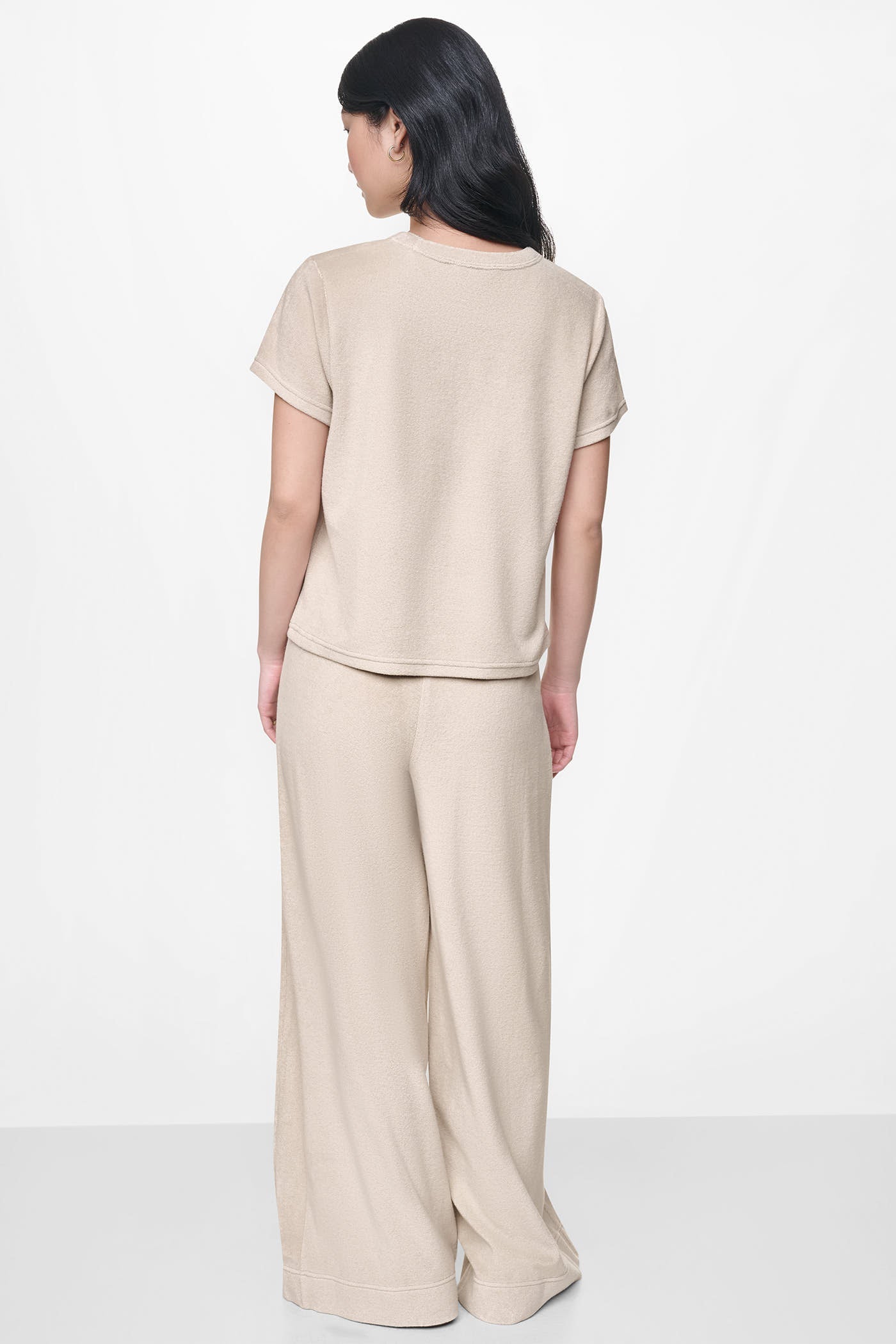 TOWELLING TERRY CREW NECK TEE