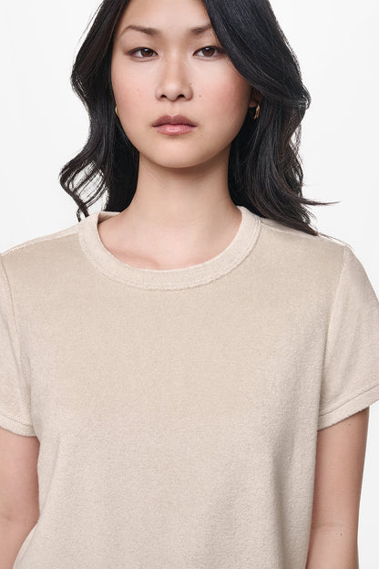 TOWELLING TERRY CREW NECK TEE