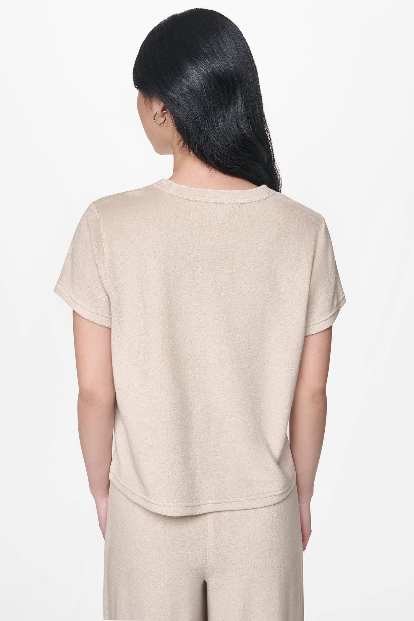 TOWELLING TERRY CREW NECK TEE