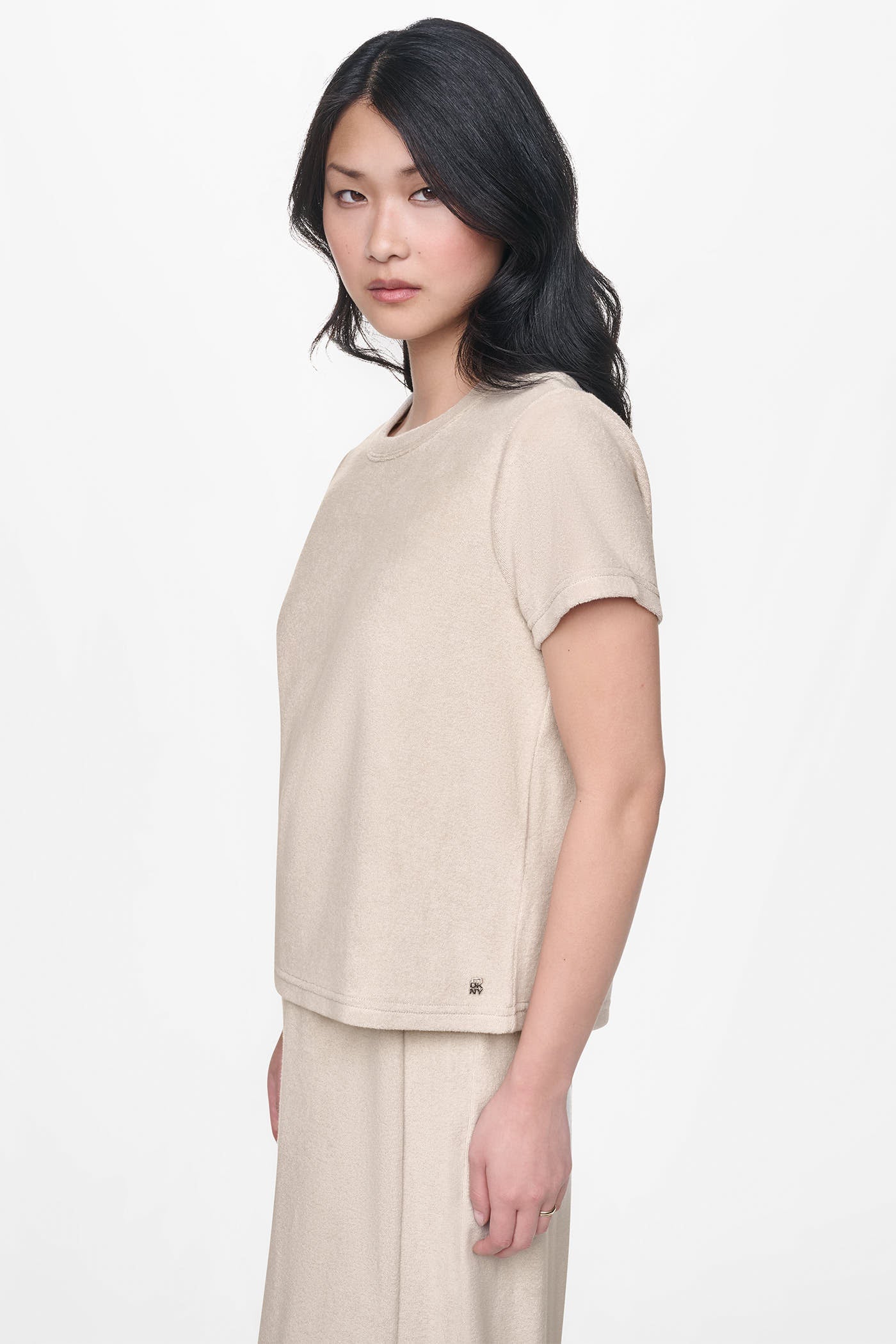 TOWELLING TERRY CREW NECK TEE