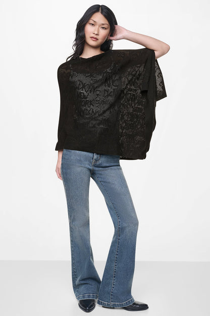 ASYMMETRIC FINE GAUGE PONCHO