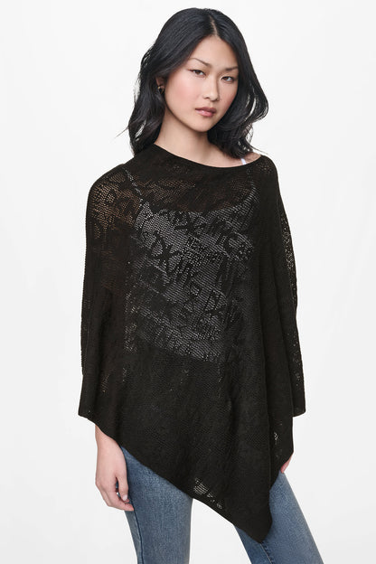 ASYMMETRIC FINE GAUGE PONCHO