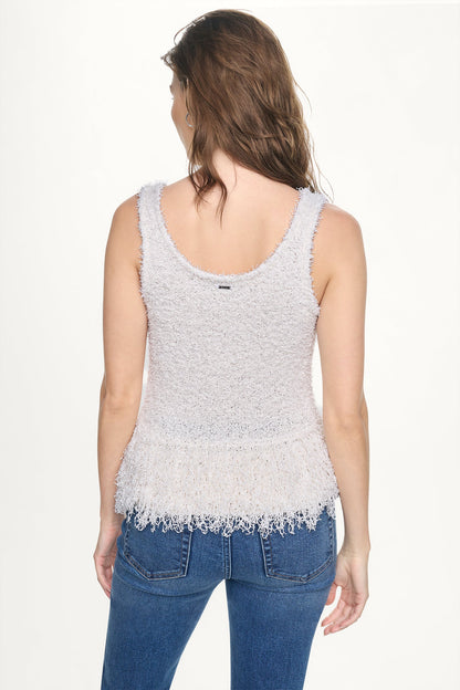 CROPPED FRINGE TANK