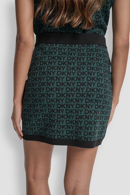 LOGO JACQUARD SHORT SKIRT