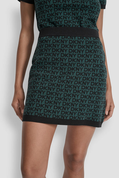 LOGO JACQUARD SHORT SKIRT