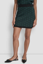 LOGO JACQUARD SHORT SKIRT