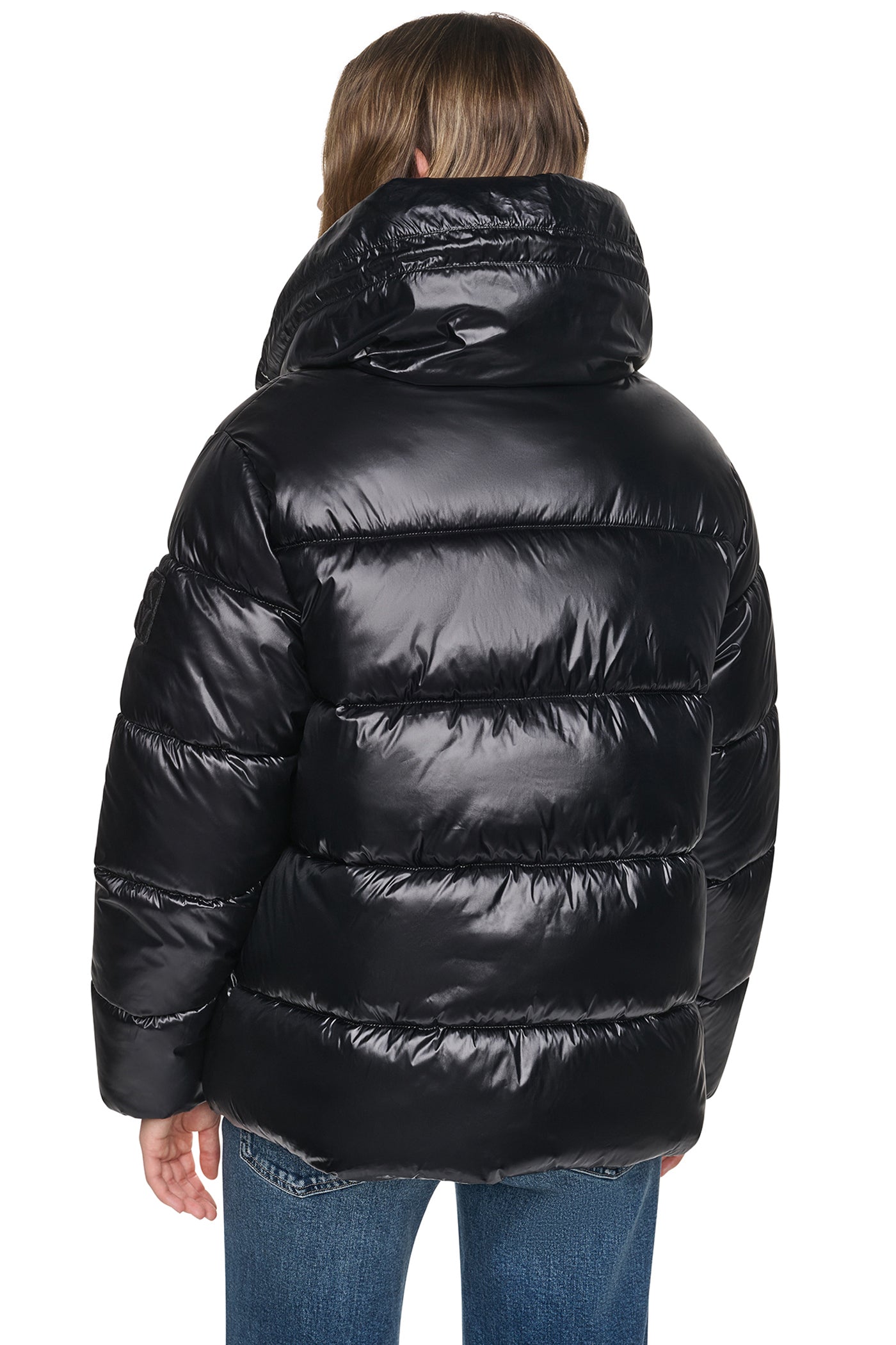 QUILTED PUFFER WITH DRAMA COLLAR