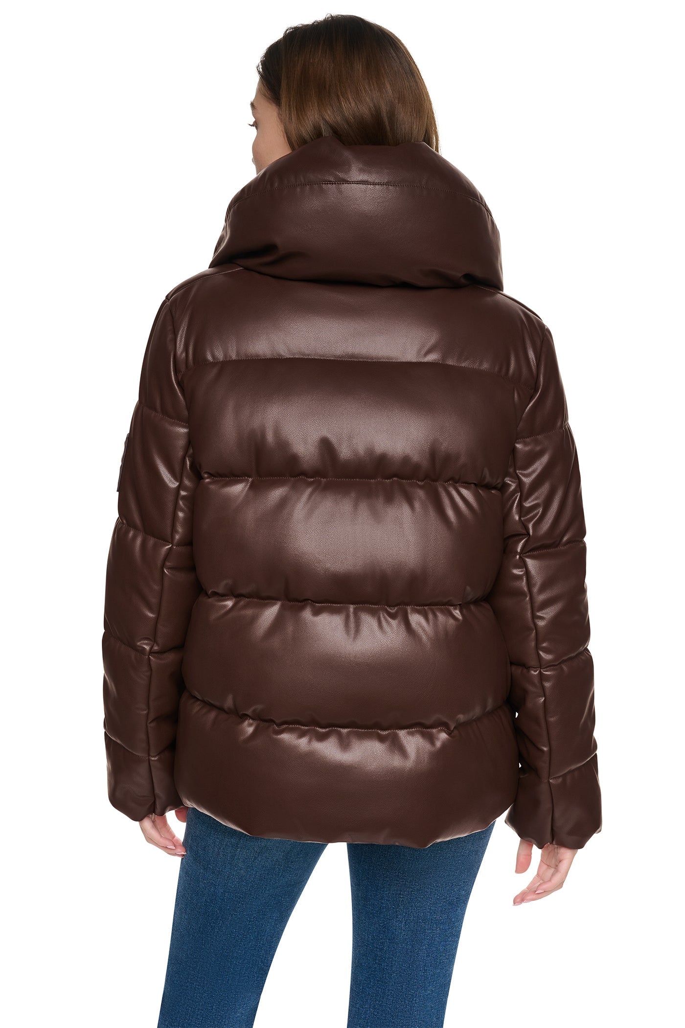 QUILTED PUFFER WITH DRAMA COLLAR