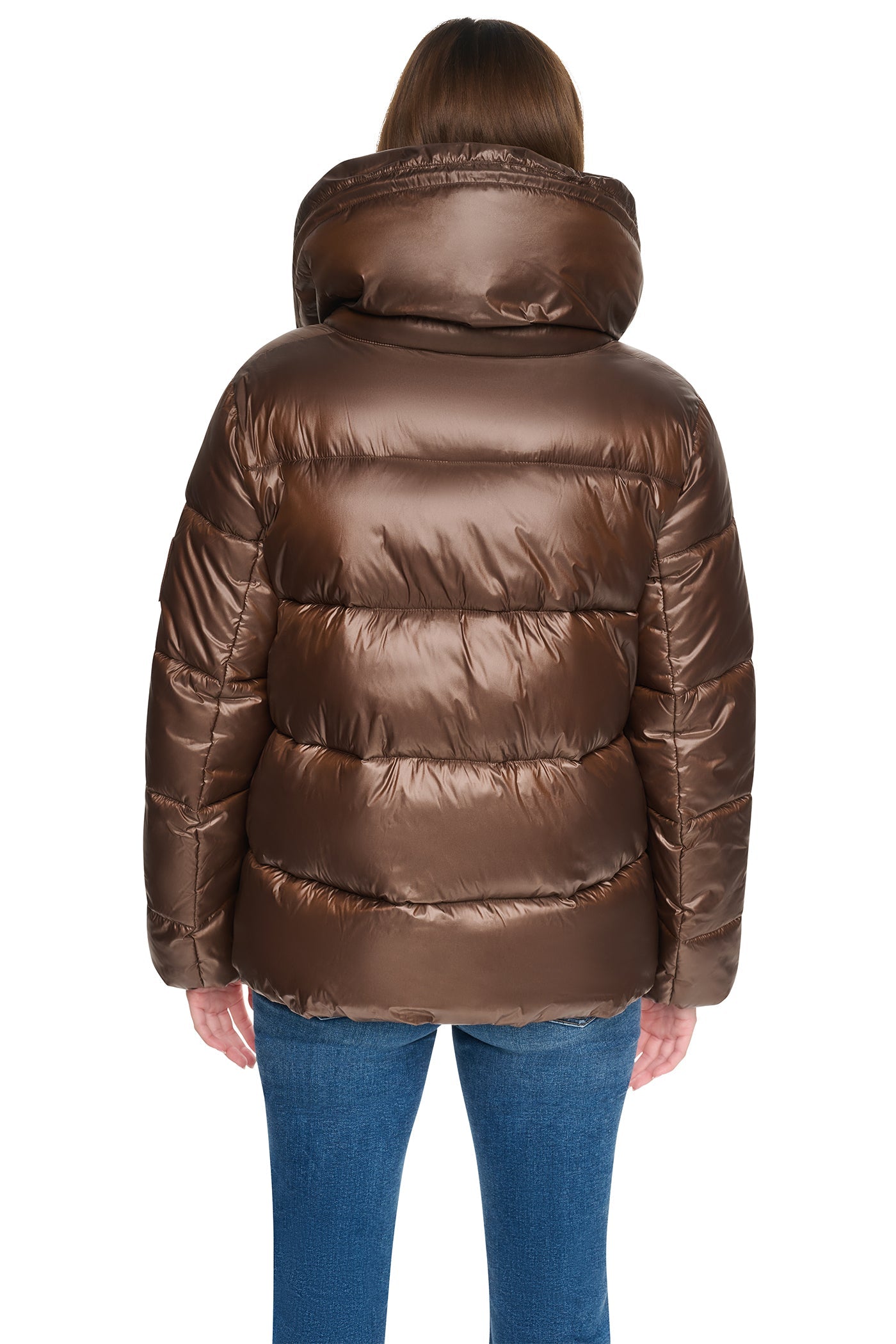 QUILTED PUFFER WITH DRAMA COLLAR
