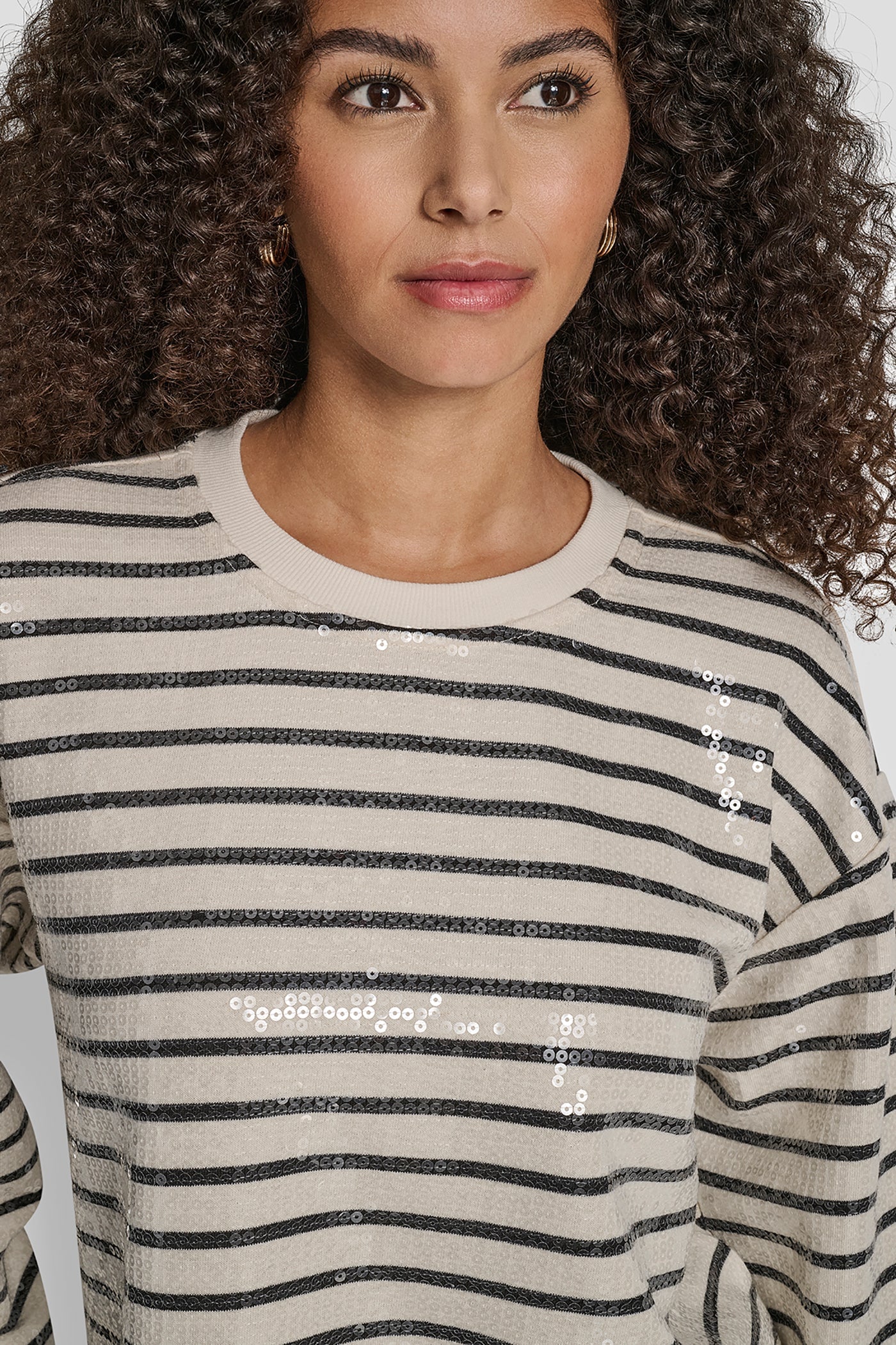 SEQUINS LONG SLEEVE SWEATSHIRT