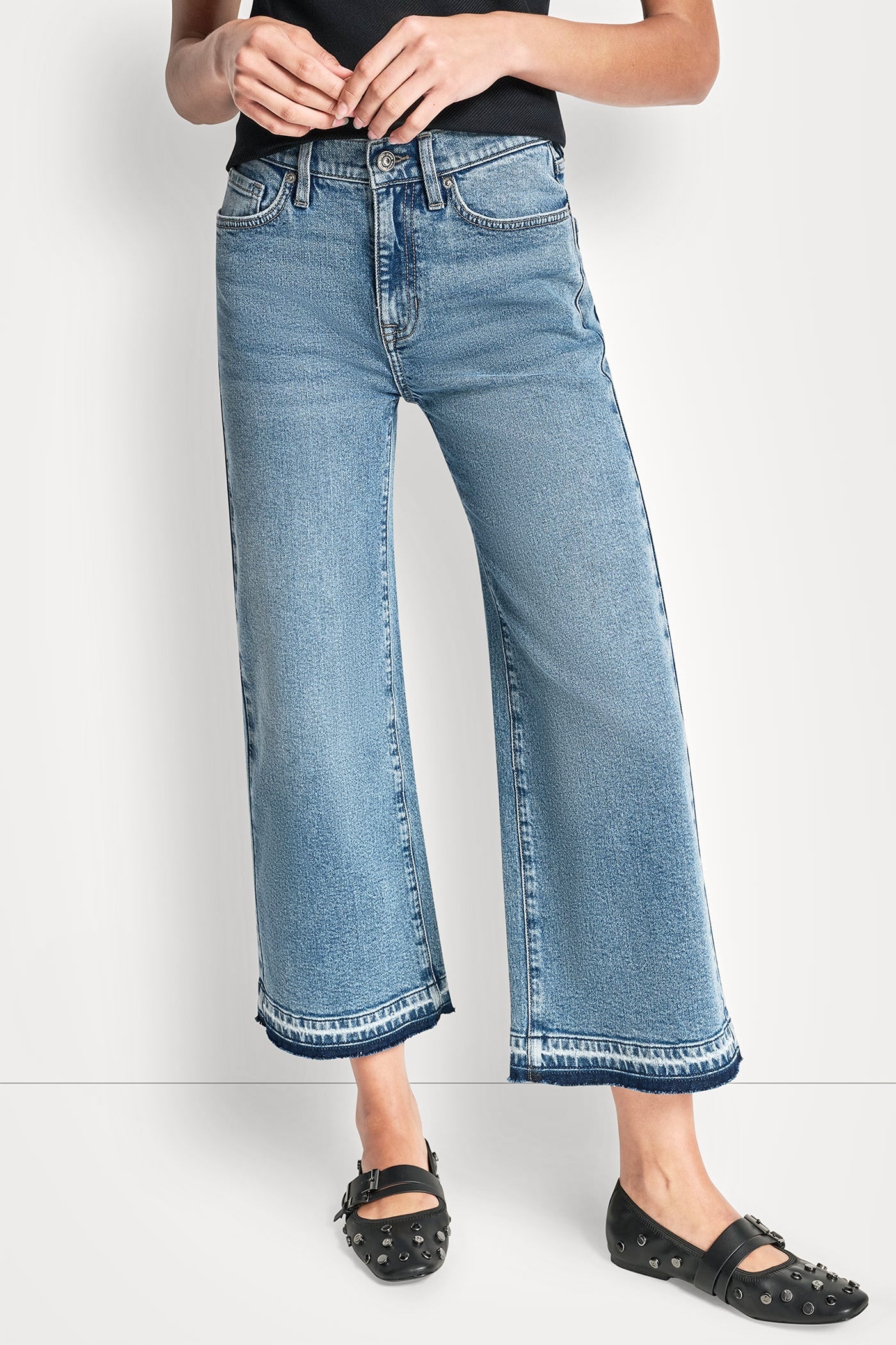 MID-RISE CROPPED WIDE LEG
