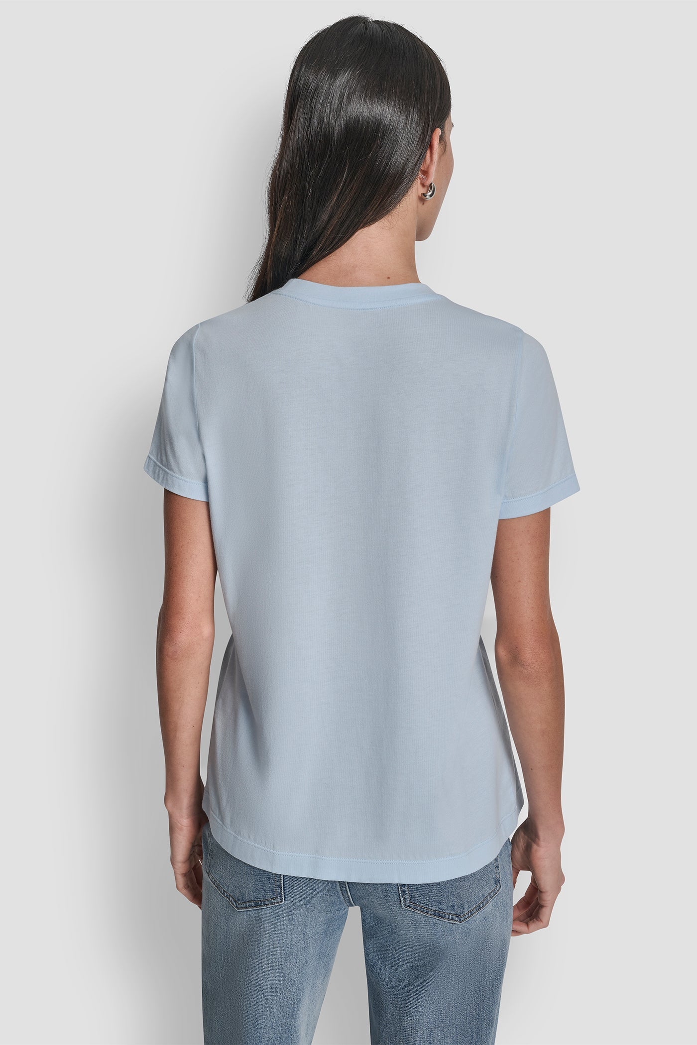 DKNY BOX RHINESTONE LOGO TEE