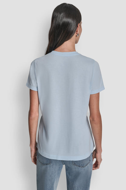 DKNY BOX RHINESTONE LOGO TEE