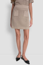 CROCHET STITCH SKIRT WITH FRONT POCKET